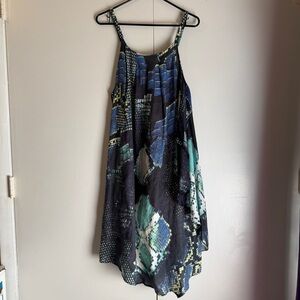 120% Lino Linen Silk Asymmetrical Dress Made in Italy Women’s Size 44